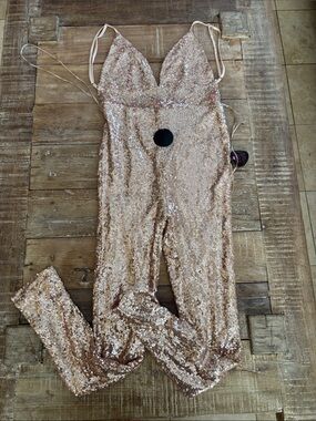 Hot Miami Styles Sequin Jumpsuit NWT